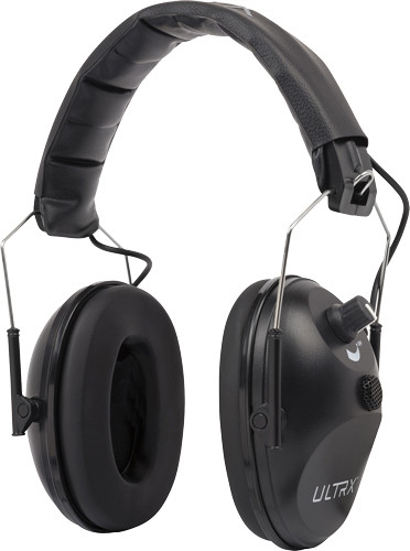Allen ULTRX Electronic Ear Muffs – Black Noise-Canceling Hearing Protection with Stereo Microphones
