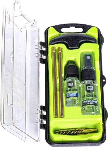Breakthrough Clean BT-ECC-22 .22 Caliber Pistol Cleaning Kit with Aluminum Handle and Military-Grade Solvent