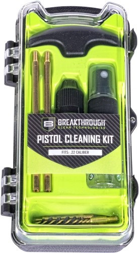 Breakthrough Clean BT-ECC-22 .22 Caliber Pistol Cleaning Kit with Aluminum Handle and Military-Grade Solvent