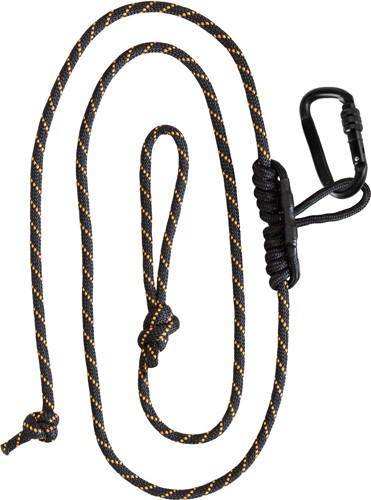 Muddy Safety Harness Lineman's Rope with Prusik Knot and Lockable Carabiner, 300 lb Rating