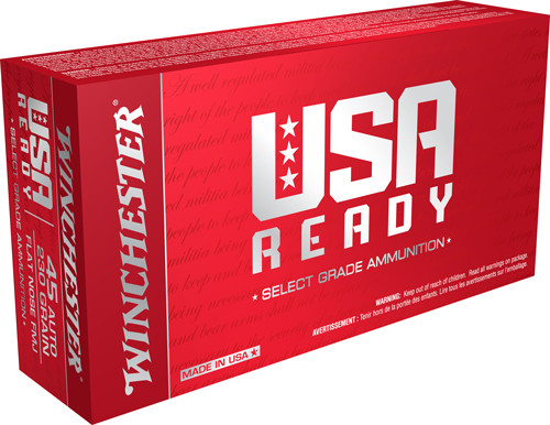 Winchester Ammunition USA Ready .45 ACP Full Metal Jacketed 230-Grain Ammo (50 Rounds per Box)