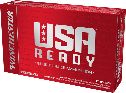 Winchester Ammunition USA Ready 6.5 Creedmoor Full Metal Jacketed 140-Grain Rifle Cartridges