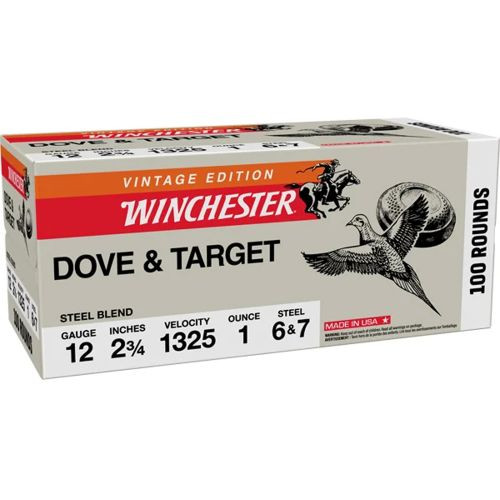 Winchester Ammunition XU12S67VP Dove & Target 12 Gauge Shotshells, 2.75 Inch, 1325 FPS, Non-Toxic Shot