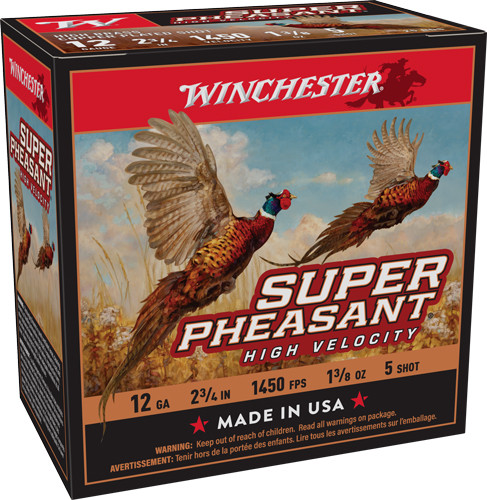 Winchester Ammunition Super Pheasant 12GA #5 Shot - 1-3/8 oz Lead Shotshells, 1450 FPS, 25 Rounds