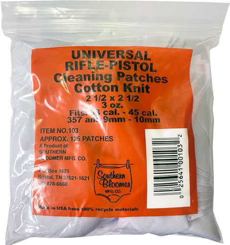 Southern Bloomers Universal Cleaning Patches – 125 Count, 100% Cotton
