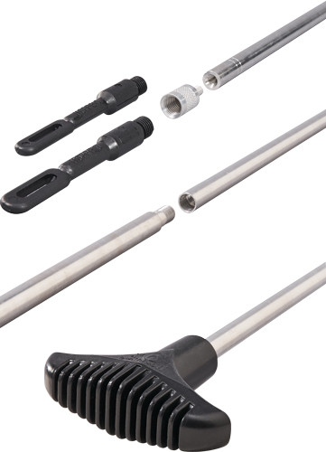 Hoppes Universal Shotgun 3-Piece Aluminum Cleaning Rod with Ball Bearing Swivel Handle