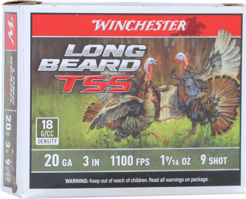 Winchester Long Beard TSS 20 Gauge Shotshells - 595 Pellets, Non-Toxic