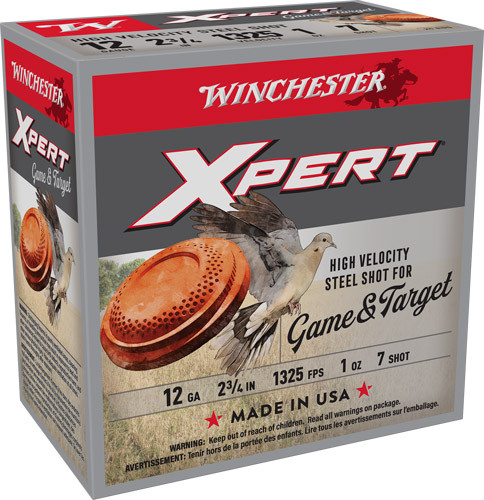 Winchester Ammunition Xpert Steel 12 Gauge Shotshells, 2-3/4 inch, 1 oz #7 Non-Toxic