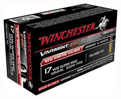 Winchester Ammunition S17W25 Varmint HV 17 WSM, 25-Grain JACKETED POLYMER TIP bullets, 50 rounds per box