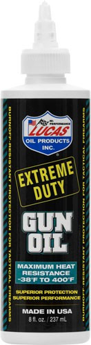 Lucas Oil 8 oz Extreme Duty Firearm Lubricant and Protectant - High Heat Resistance & Superior Blowback Protection