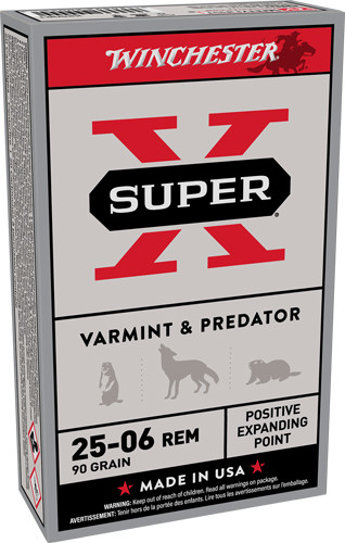 Winchester Ammunition Super-X 25-06 Remington 90 Grain Jacketed Hollow Point Rifle Ammo