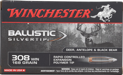 Winchester Ammunition Supreme .308 Winchester 168 Grain Muzzle Velocity 2670 FPS with Moly Coated Polymer Tip