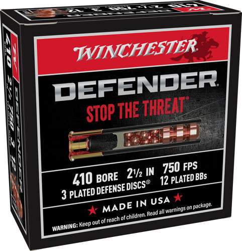 Winchester Ammunition PDX1 Defender .410 Gauge Shotgun Shells, 2.5 Inches, 10 Rounds