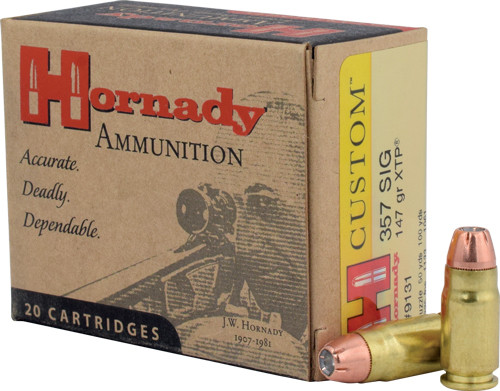 Hornady 357 SIG 147 Grain XTP Jacketed Hollow Point Ammunition - Reliable Self-Defense and Target Shooting