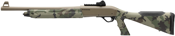 Winchester SX4 Ext Defender Semi-Auto 12 Gauge Shotgun with Camouflage Synthetic Stock and FDE Cerakote Finish