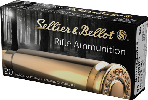 Sellier & Bellot S&B 22 Hornet 45 Grain Jacketed Soft Point Ammunition