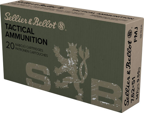 Sellier & Bellot 7.62x51mm NATO 147 Grain FMJ Rifle Ammunition - Reloadable