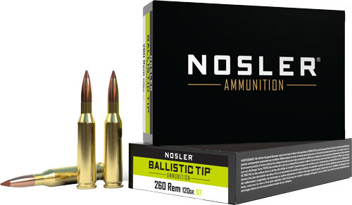 Nosler Bullets 260 Remington 120-Grain Ballistic Tip Hunting Ammunition