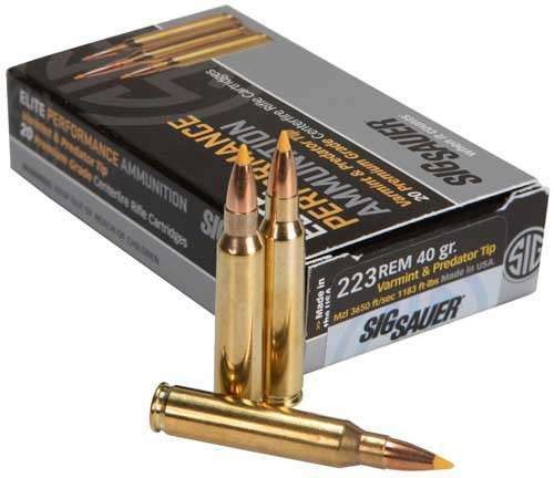 SIG AMMO .223 Remington 40-Grain Varmint X Poly Tipped Rounds, 20 per Box, 10 Boxes per Case