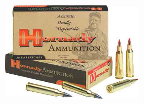 Hornady Varmint 22-250 Rem Ammo - 55 Grain Polymer Tipped V-MAX® - Hand Inspected & Reloadable