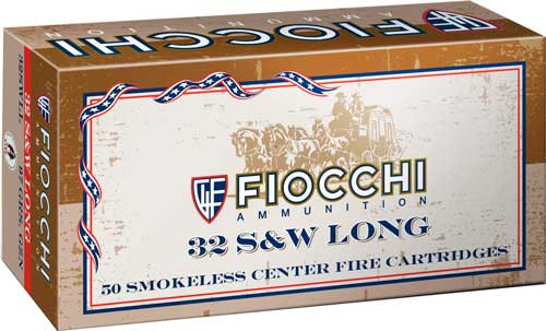 Fiocchi .32 S&W Long 97 Grain FMJ Ammunition - Reloadable, 50 Rounds per Box
