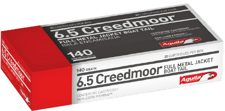 Aguila 6.5 Creedmoor 140 Grain Full Metal Jacketed Bullets - Reloadable Ammunition