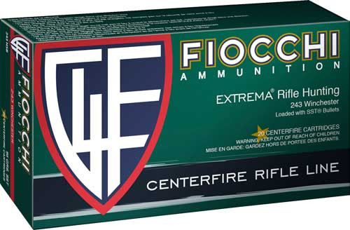 Fiocchi 243 Winchester 95 Grain SST Polymer Tip Ammunition - Reloadable, 20 Rounds