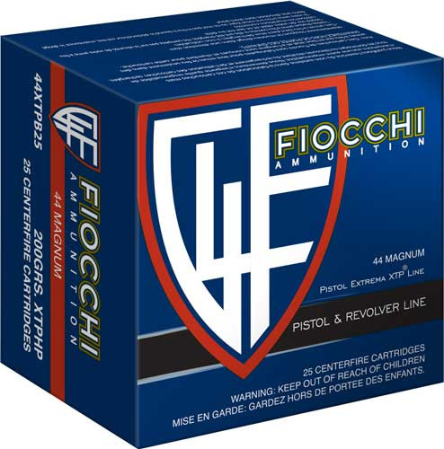 Fiocchi 44 Rem Mag 240 Grain JSP Jacketed Soft Point Ammunition, 50 Rounds per Box