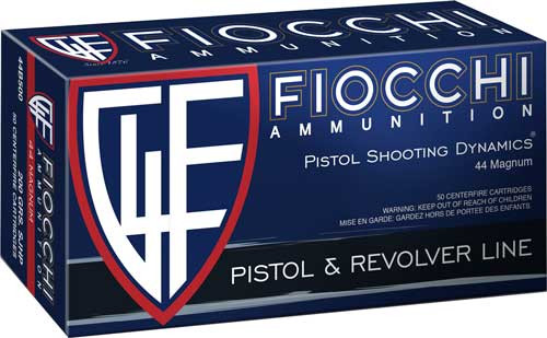 Fiocchi 44 Rem Mag 200 Grain SJHP Ammunition – Reloadable Jacketed Hollow Point Cartridge