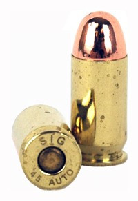 SIG Ammo 45 ACP 230-Grain Full Metal Jacketed Bullet – 50 Rounds per Box