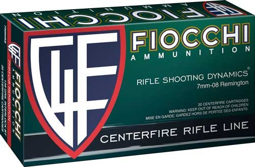 Fiocchi 7mm-08 Remington 139 Grain JACKETED SOFT POINT Ammunition - Box of 20