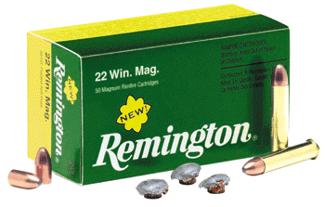 Remington 22 Winchester Magnum Rimfire (22WMR) 40 Grain JSP Ammunition – High Velocity Soft Point Round