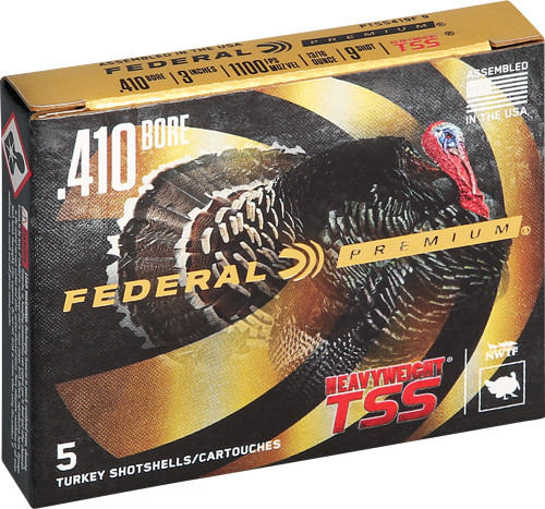 Federal Heavyweight TSS .410 Bore 3-Inch Shotgun Shells - 9 Shot, 13/16 Ounce, Non-Toxic
