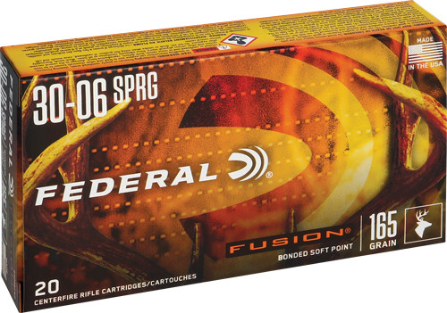 Federal Fusion 30-06 Springfield 165-Grain Soft Point Rifle Ammunition