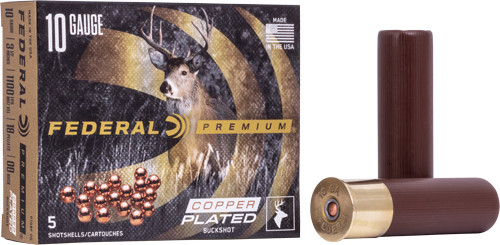 Federal 10 Gauge 3.5-inch 00 Buckshot – 18 Pellets, 1100 FPS, Lead Shot