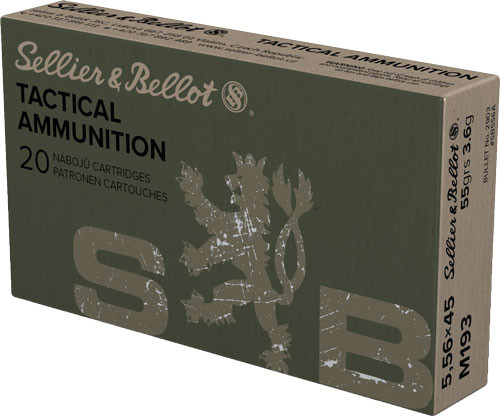 Sellier & Bellot S&B 5.56x45 M193 55 Grain Full Metal Jacket Ammunition