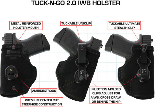 Galco Tuck-N-Go ITP Holster for Sigarms, Beretta, Hi-Power - Inside Waistband Leather Concealed Carry