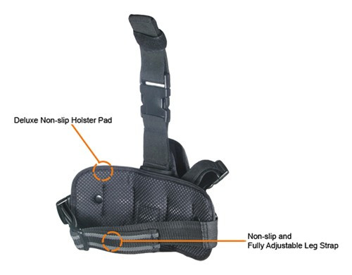 UTG Special Ops Drop-Leg Holster for Medium & Large Autos, Right Hand, Black Nylon PVCH178B