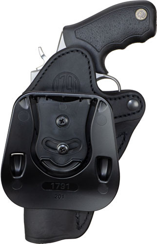 1791 Gunleather PDHR2SBLR Paddle Holster for Ruger GP100 and S&W K Frame 4" Handguns in Black