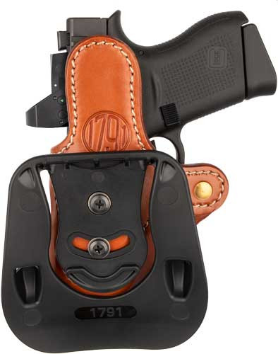 1791 Gunleather OR-PDH-C-CBR-R Paddle Holster for SIG Sauer P365 - Classic Brown Leather, Right-Hand Fit