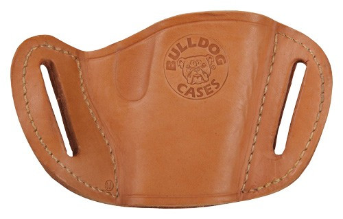 Bulldog MLT-RS Tan Leather Belt Slide Holster for Small Frame Revolvers