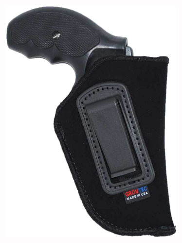 Grovtec GTHL14100R Inside Pant Holster for Small/Medium Double Action Revolvers, Right Hand, Black