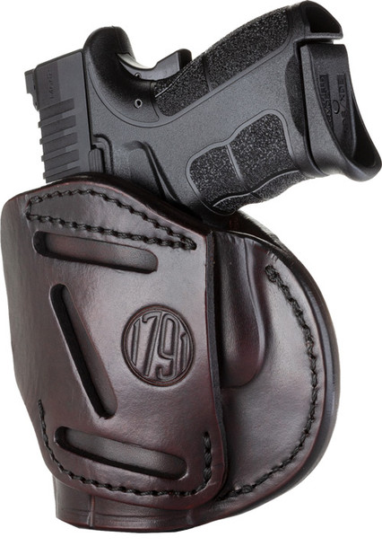 1791 Gunleather 4-Way Outside Waistband Holster for SIG P239 - Brown Leather Multi-Fit