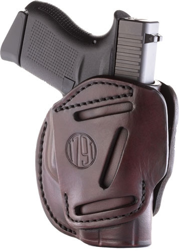 1791 Gunleather Outside Waistband Holster for SIG Sauer P365 – Multi-Fit, Ambidextrous Brown Leather Carry