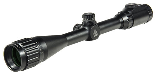 UTG 4-16x40 Rifle Scope with Illuminated Multi-Color Reticle and 1-Inch Tube - Model SCPU4164AOIEW