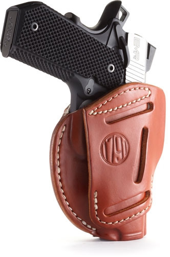1791 Gunleather 3WH1CBRA Outside Waistband Holster for 1911 3-4 inch Barrels, Ambidextrous Brown Leather
