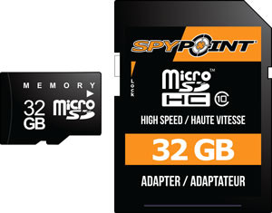 Spypoint 32GB MicroSD Card for Trail Cameras - High-Speed Class 10