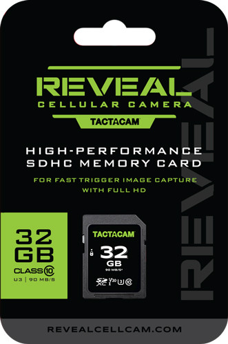 Tactacam Reveal Full Size 32GB SD Card for Action Cameras and Trail Cameras