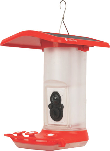 FeatherSnap Hummingbird Feeder FSHB001 with Solar Battery and Adjustable Perch