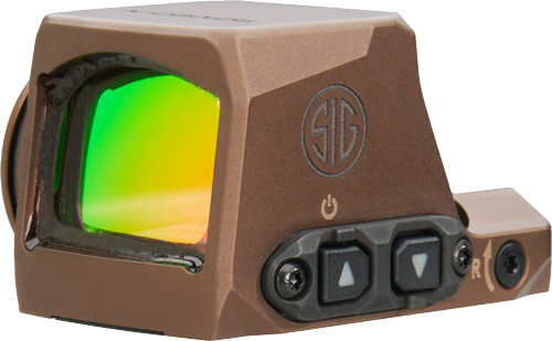 Sig Sauer RomeoX Open Reflex Sight with RMSc Mount, FDE Finish